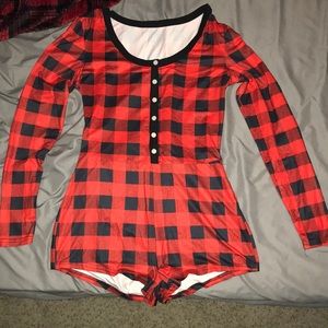 Plaid Romper